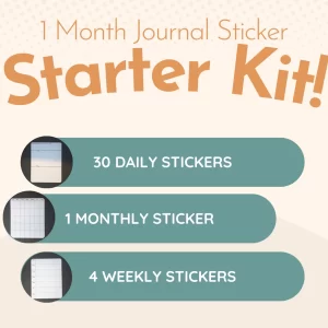 1 Month Planner Sticker Starter Kit for A5 Journals