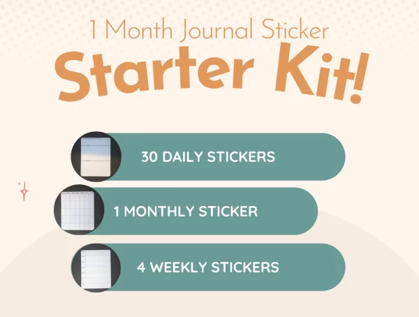 1 Month Planner Sticker Starter Kit for A5 Journals