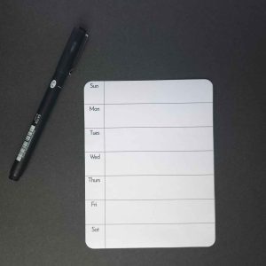 Weekly Undated Calendar Sticker Single page